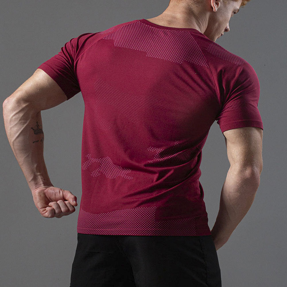 Camiseta Apex Dry Middle Lupus Vinho - Sem Costura