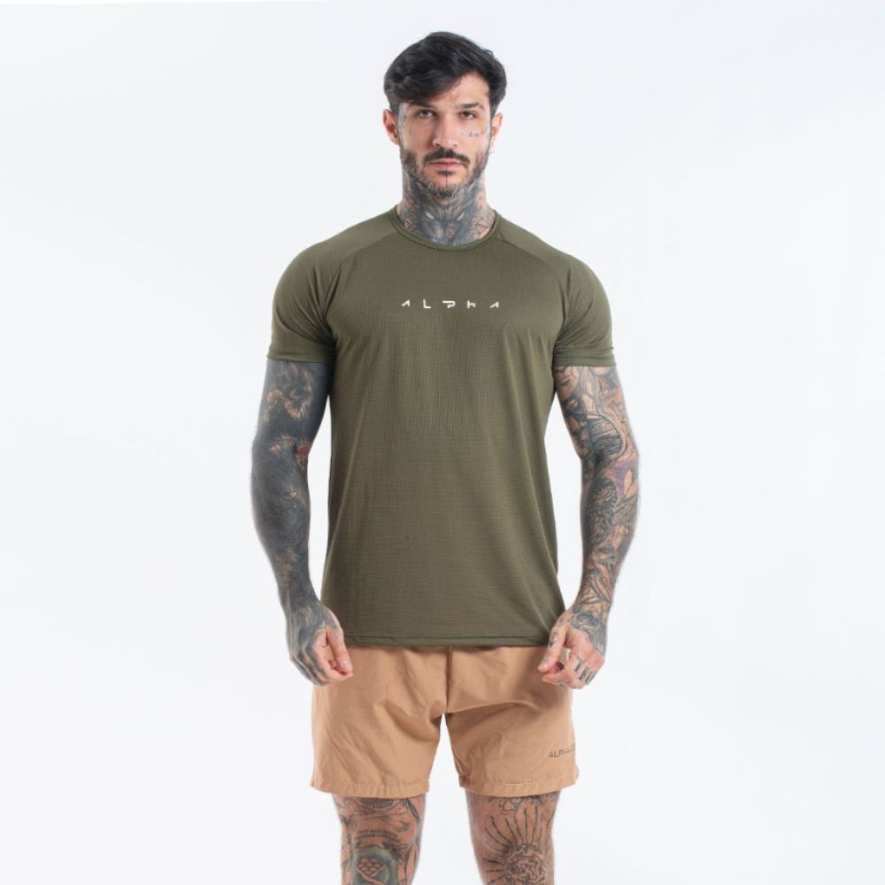 Camiseta Dry Fit Horizon Verde Uva