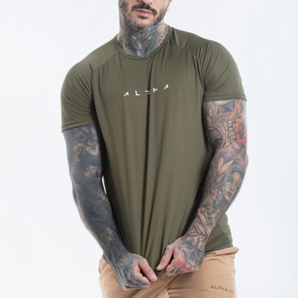 Camiseta Dry Fit Horizon Verde Uva