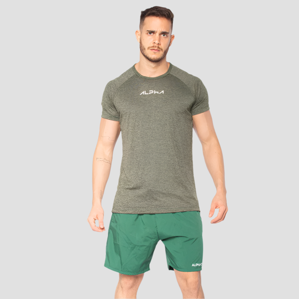 Camiseta Dry Fit New Fluid Mescla Verde