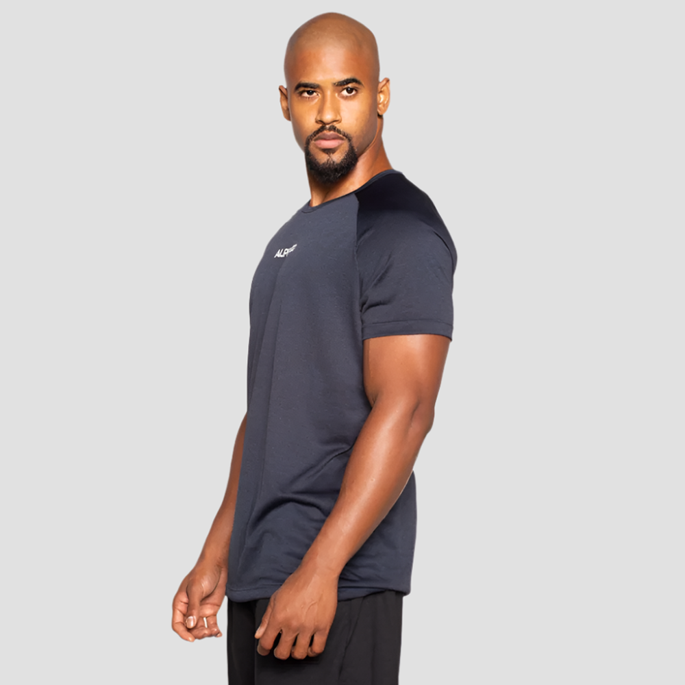 Camiseta Dry Fit Essential Mescla Marinho
