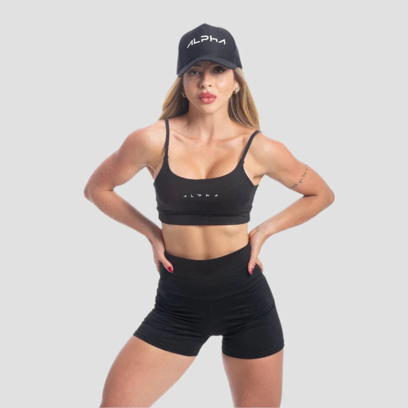 Conjunto Basic Feminino Top e Short - New Horizon Preto
