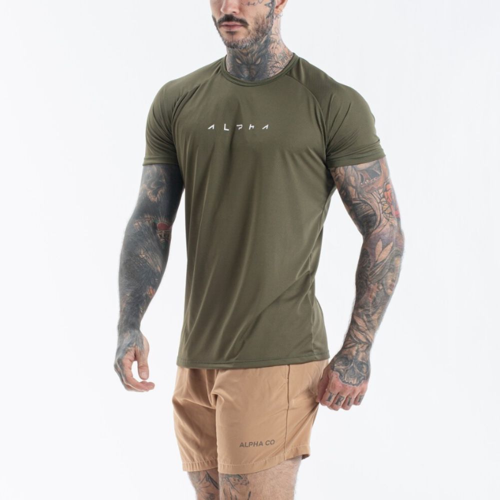 Camiseta Dry Fit Horizon Verde Uva