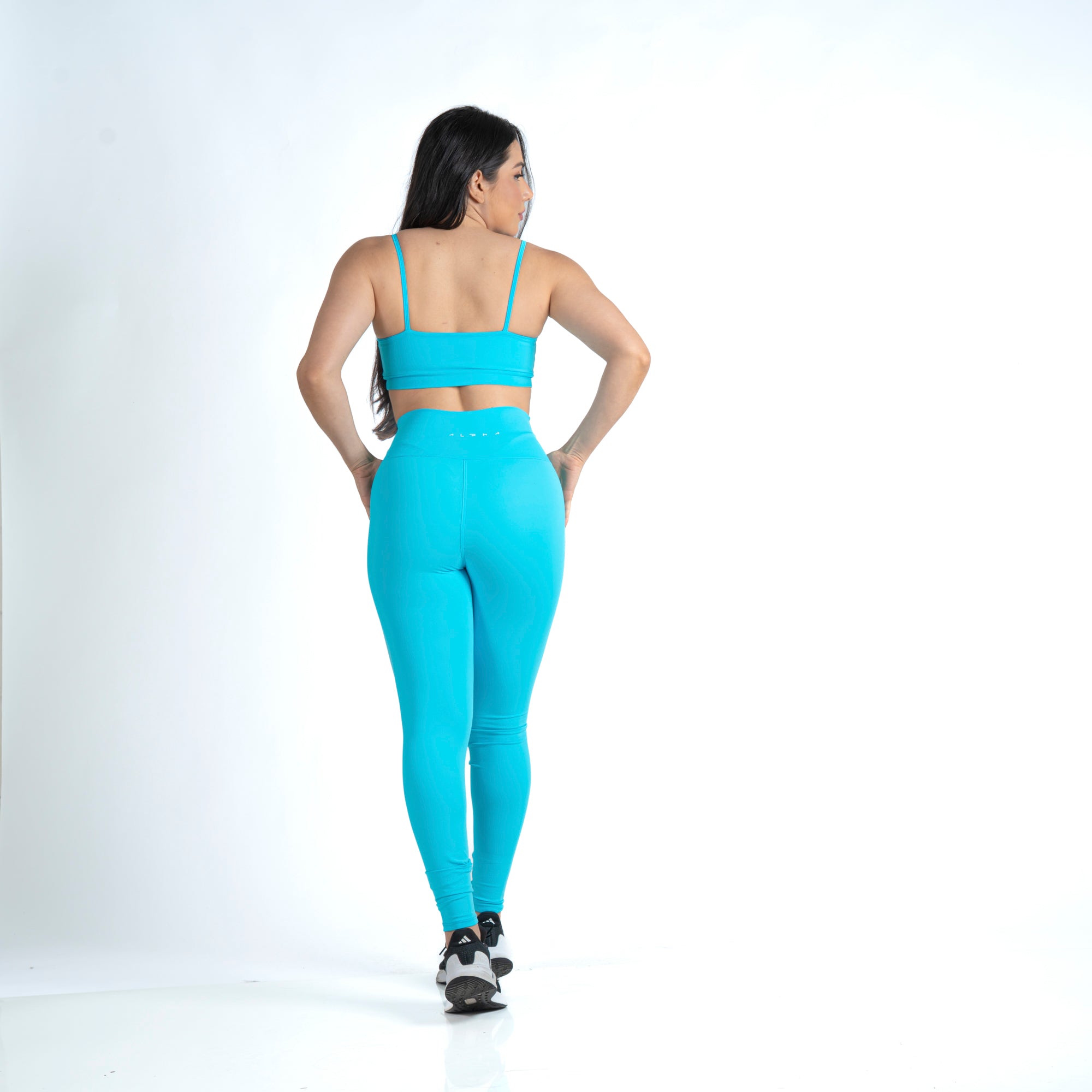 Conjunto Basic Feminino Top e Calça - New Horizon Azul Piscina