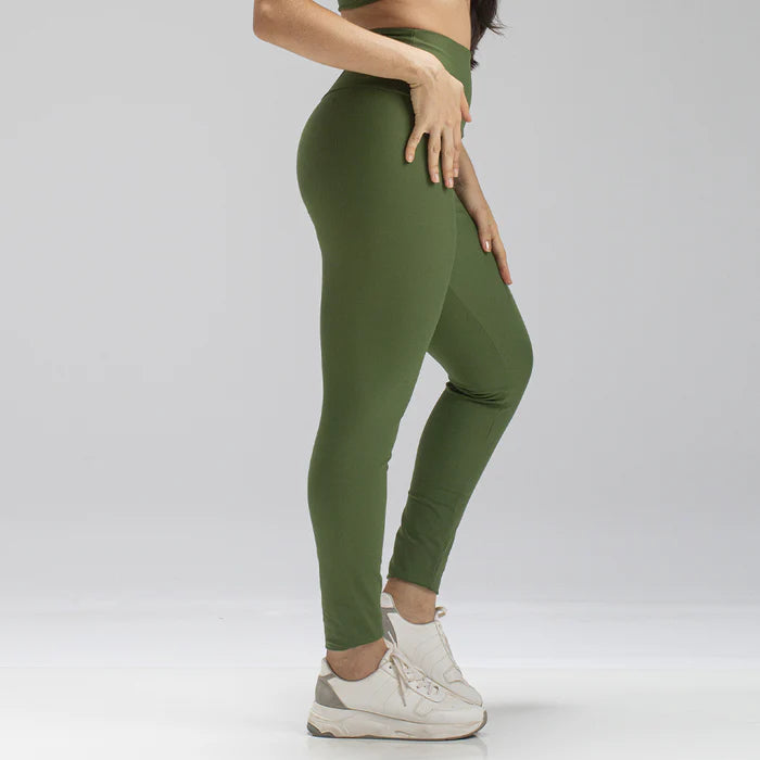 Conjunto Basic Feminino Top e Calça - New Horizon Verde Oliva
