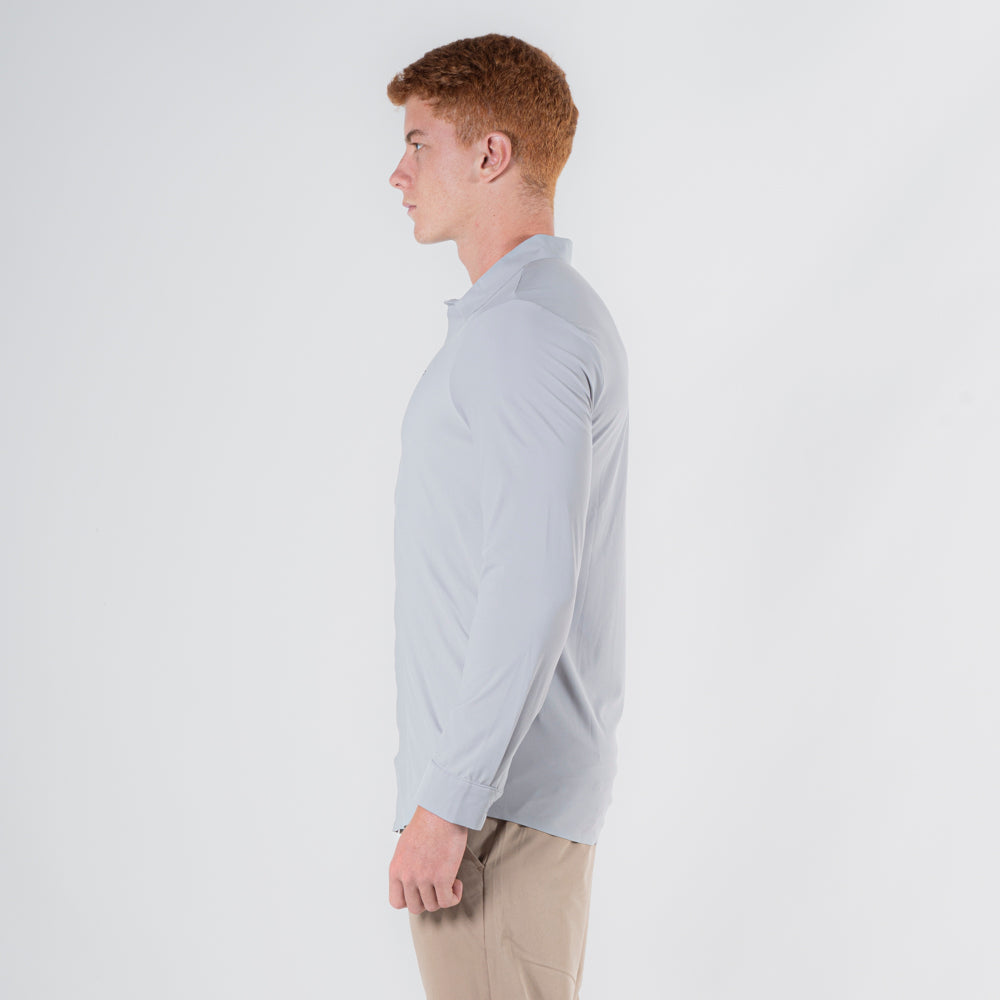 Camisa Social Dry Fit Manga Longa Tenacity Cinza