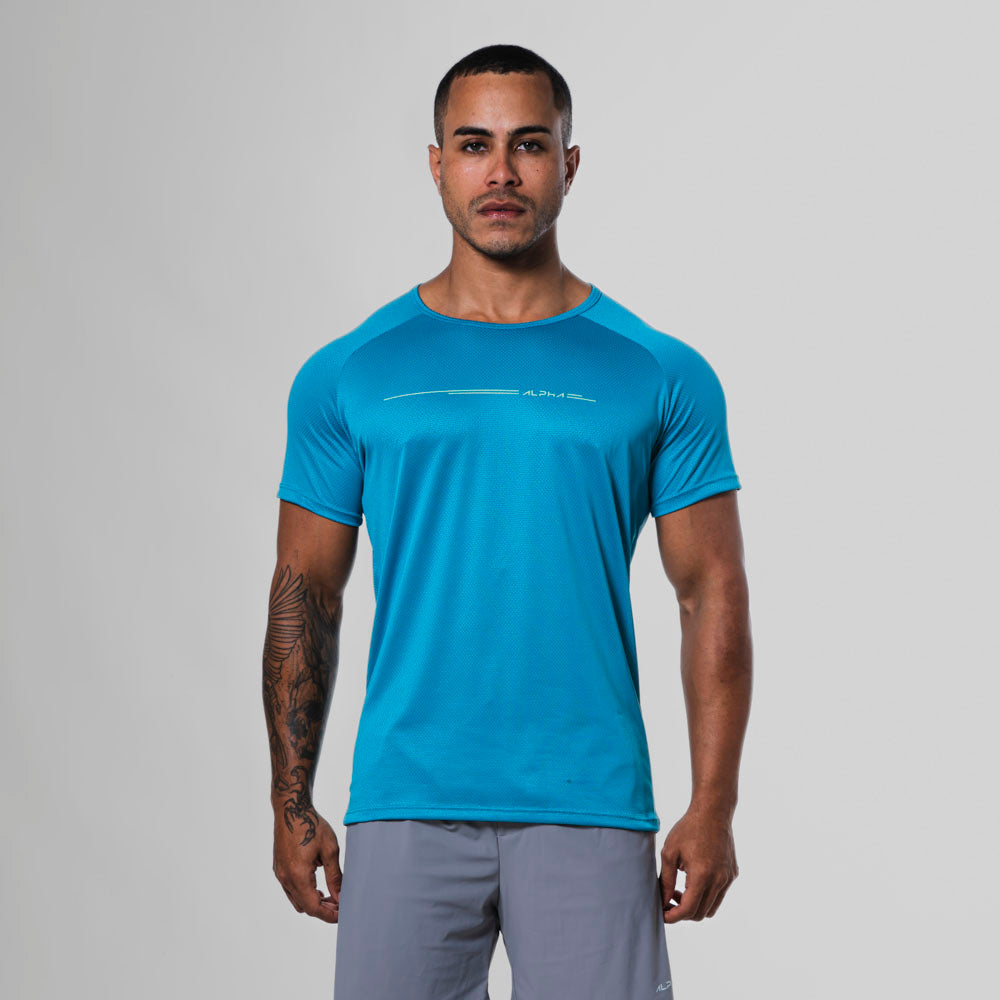 Camiseta Dry Fit Line Move Azul Pacifico