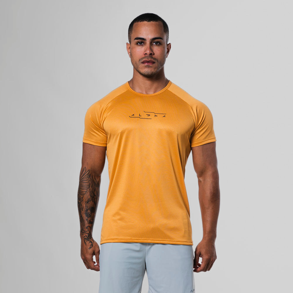 Camiseta Dry Fit Motion Amarelo Mostarda
