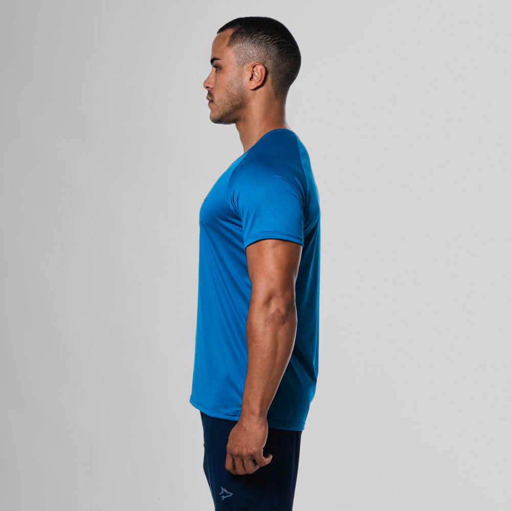 Camiseta Dry Fit Parallel Line Azul Safira