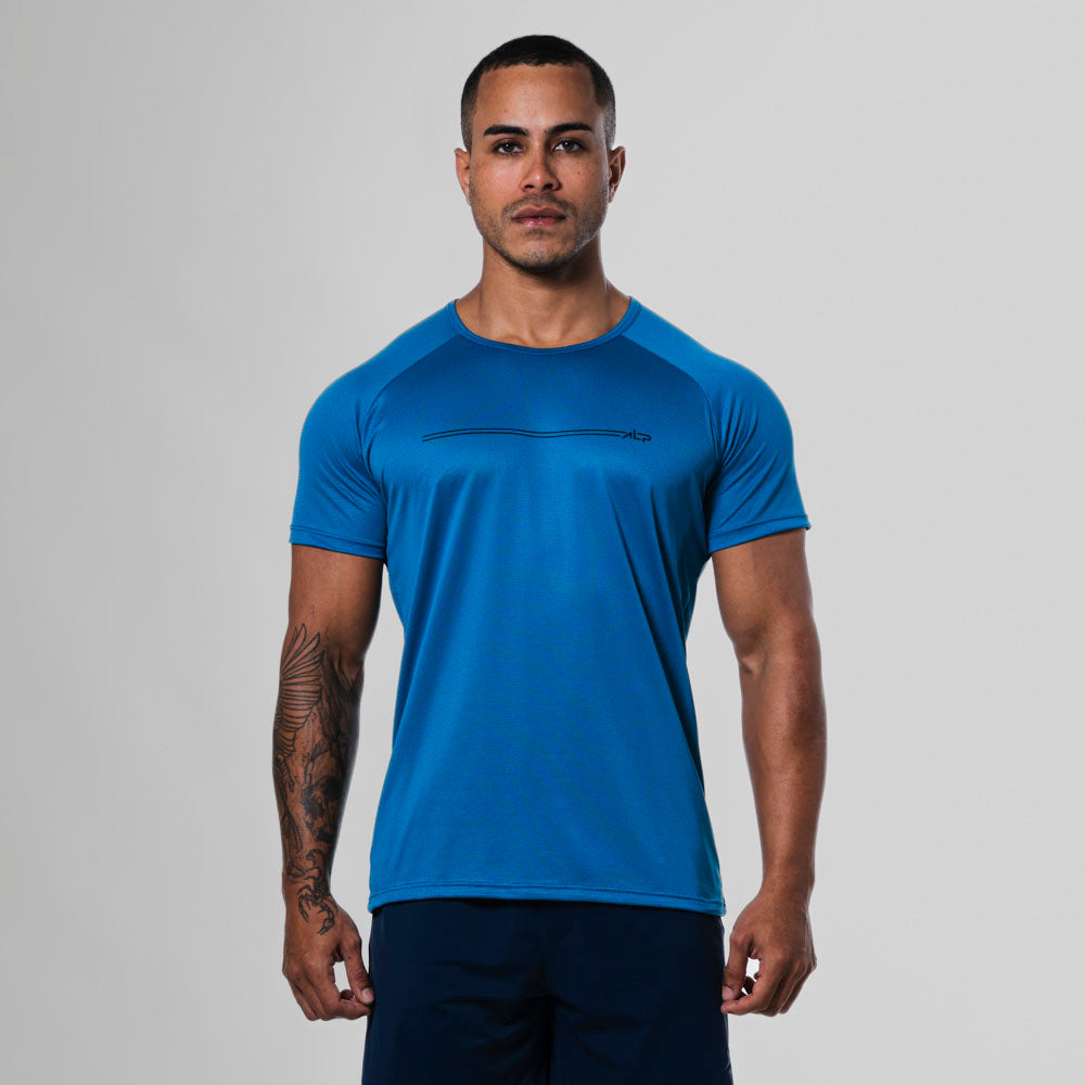 Camiseta Dry Fit Parallel Line Azul Safira