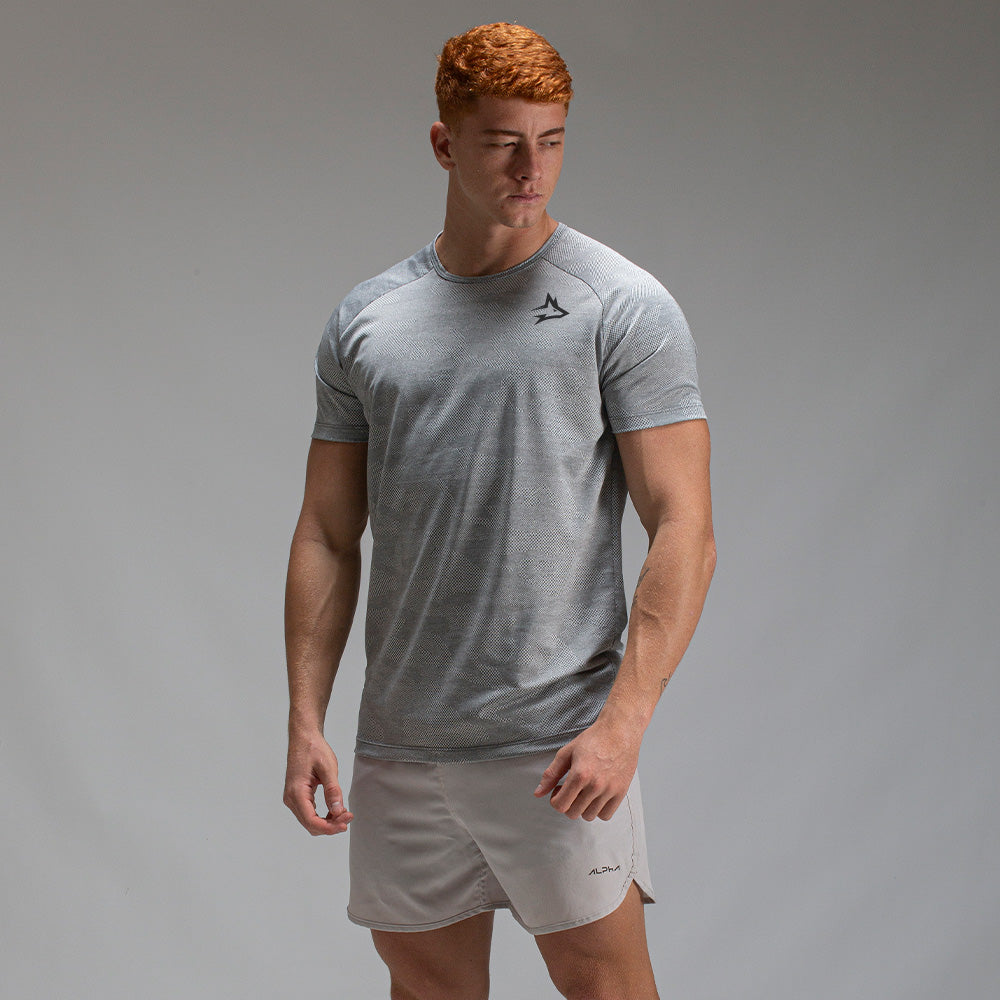 Camiseta Dry Fit Camuflada New Lupus Cinza Gelo