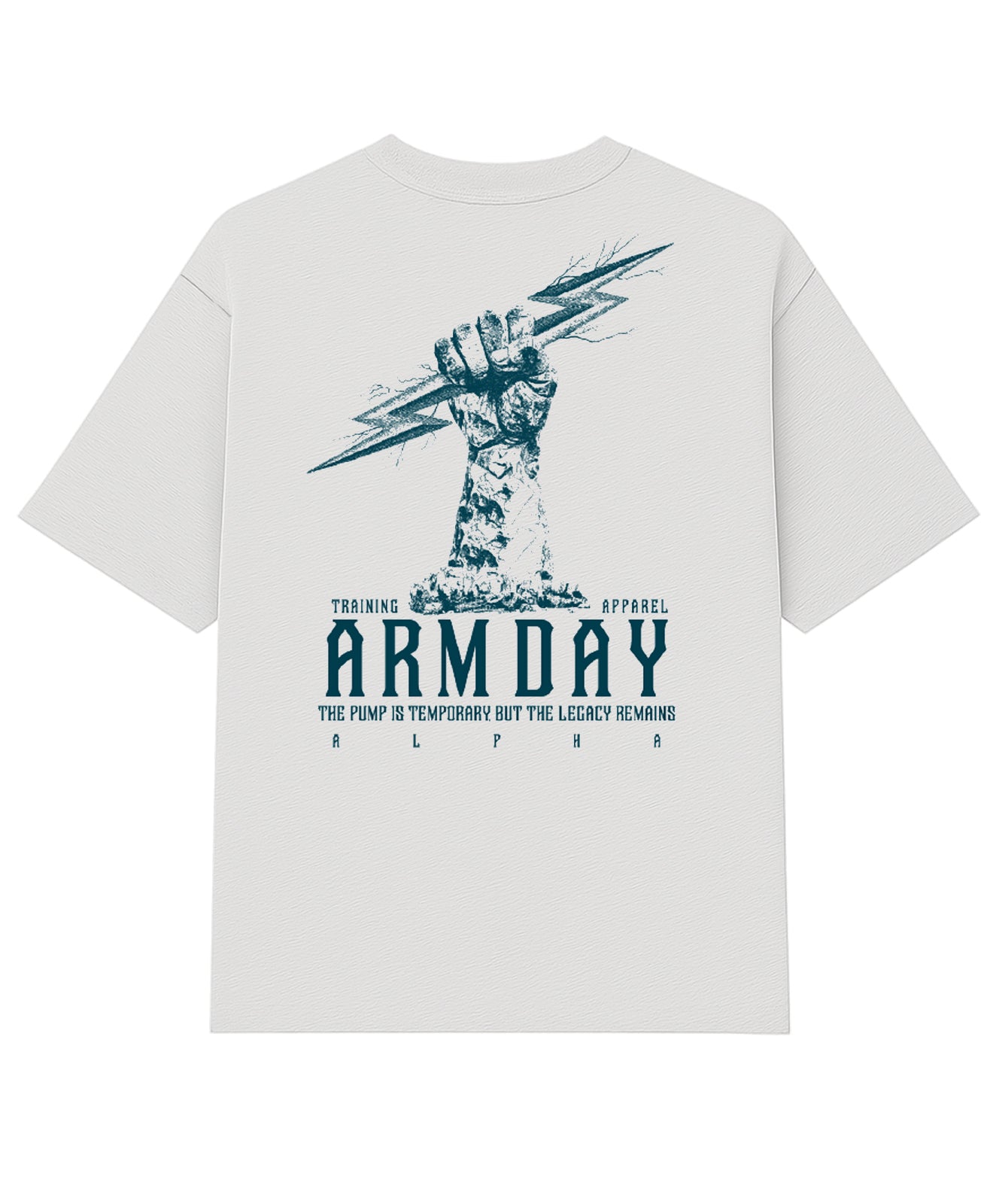 Camiseta Oversized Arm Day Branco