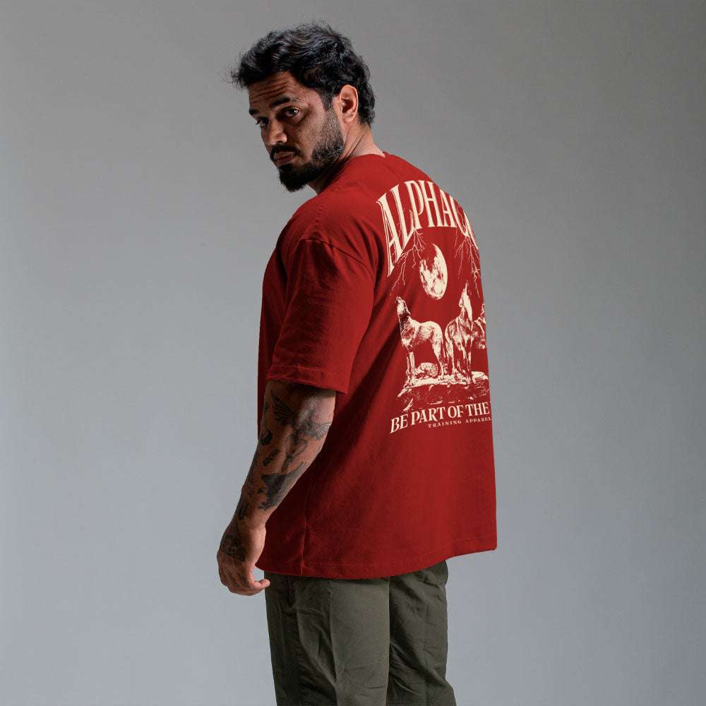 Camiseta Oversized Lupus Pack Vermelho