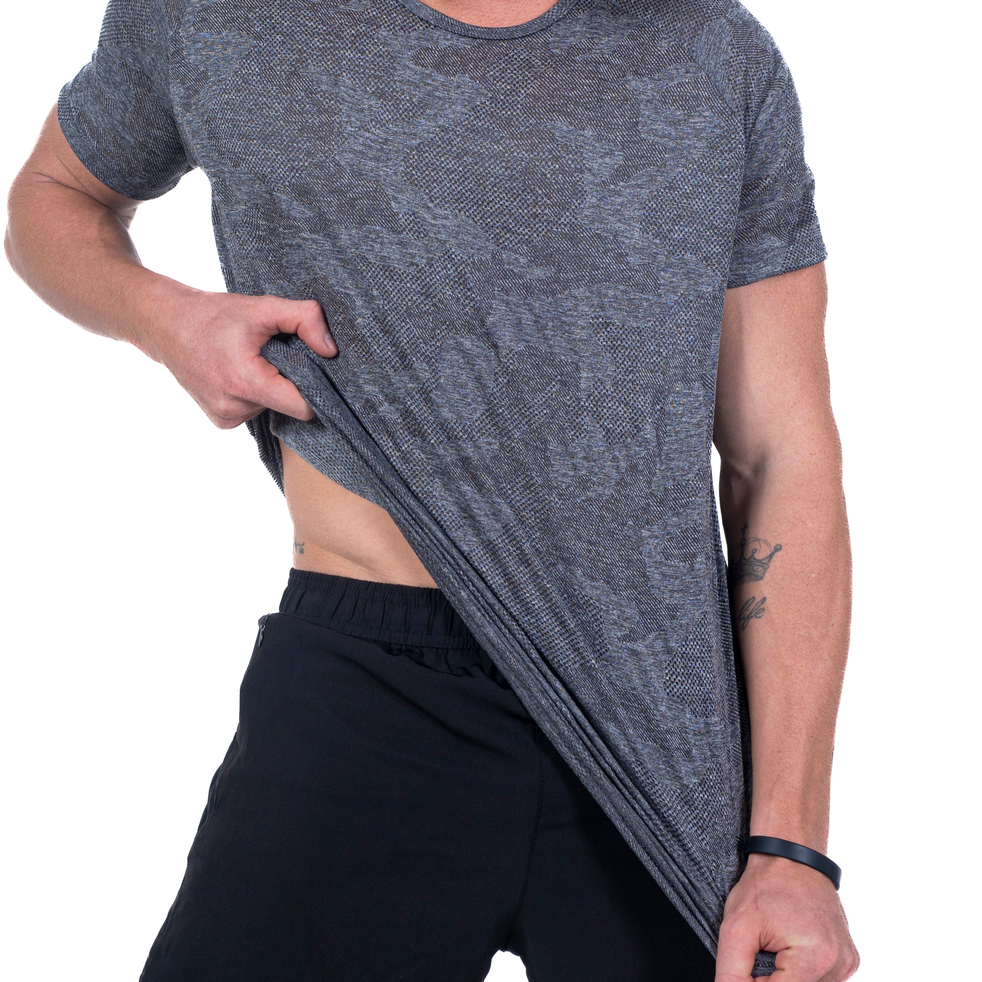 Camiseta Dry Fit Camuflada Horizon Back Preto