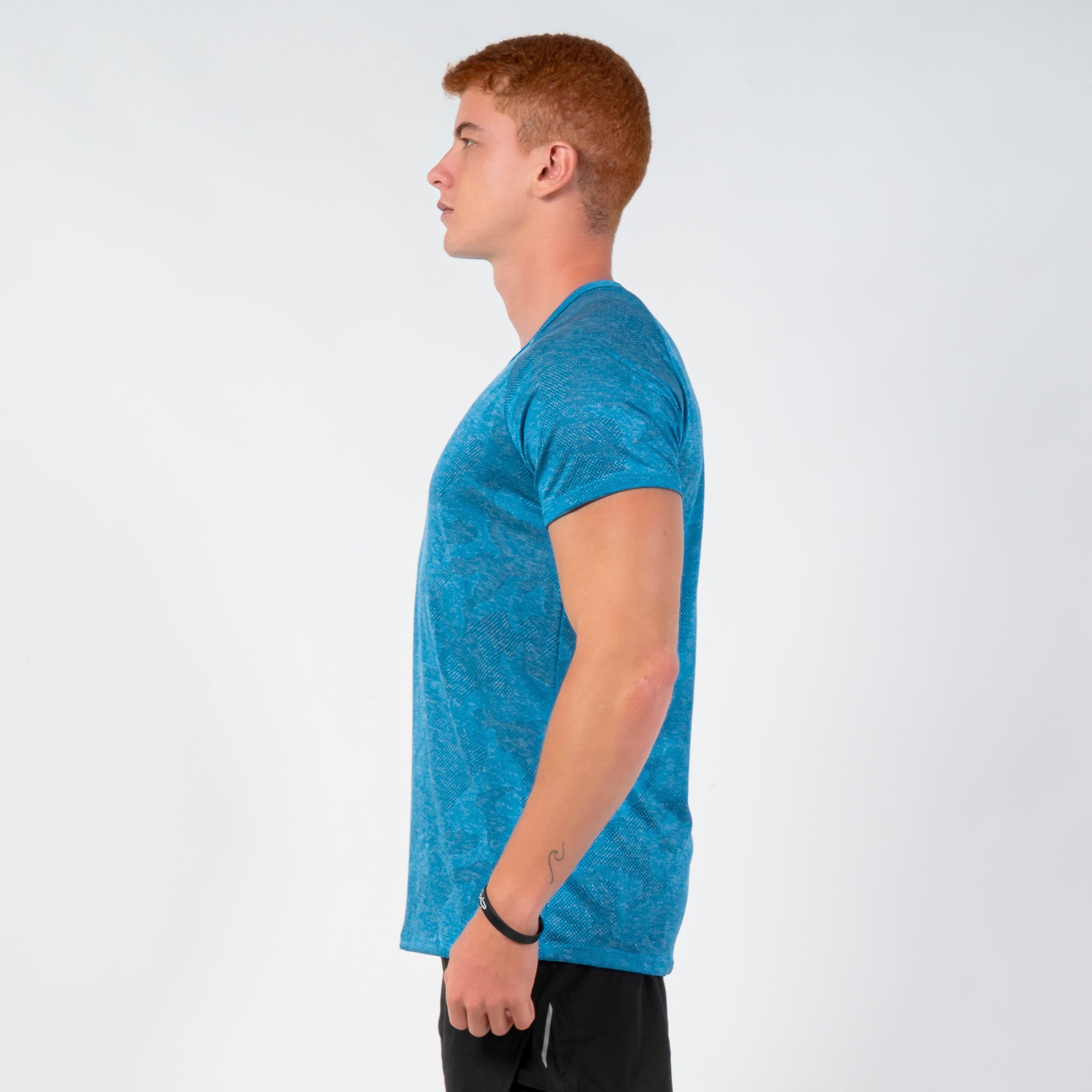 Camiseta Dry Fit Camuflada Middle Lupus Azul