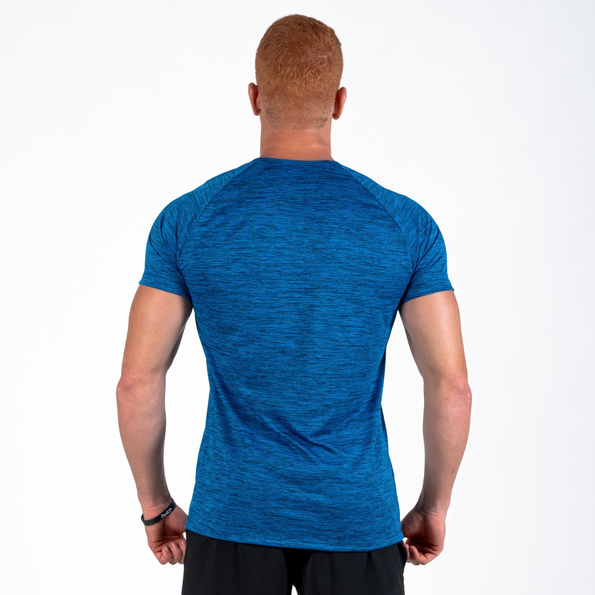 Camiseta Dry Fit Fluid Mescla Azul Mar