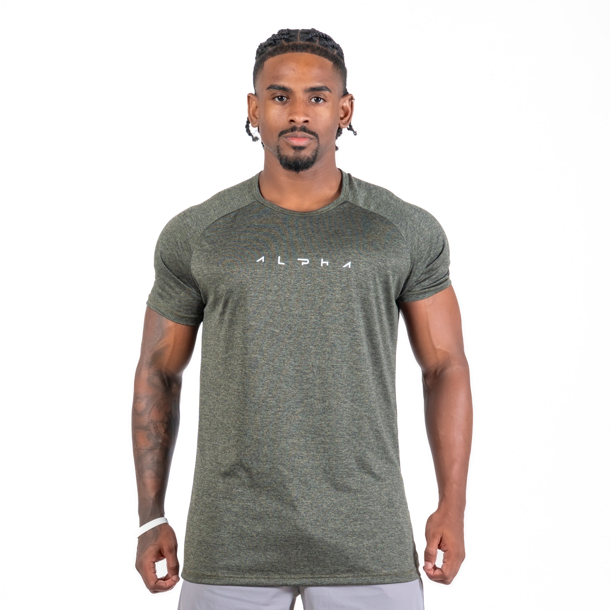 Camiseta Dry Fit Horizon Mescla Verde