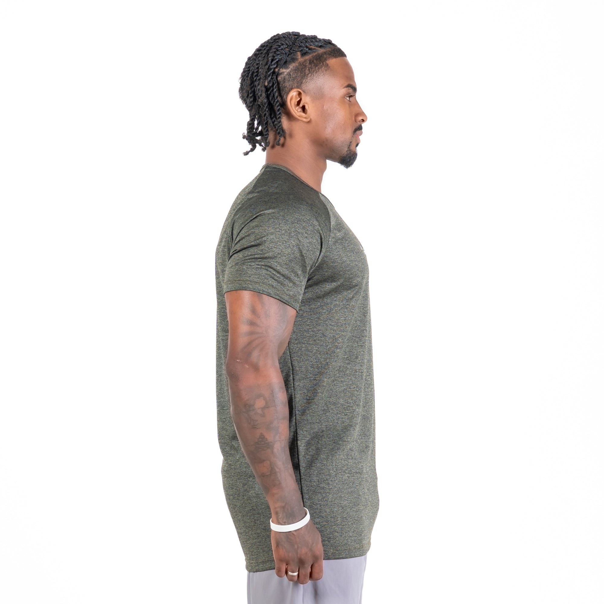 Camiseta Dry Fit Horizon Mescla Verde