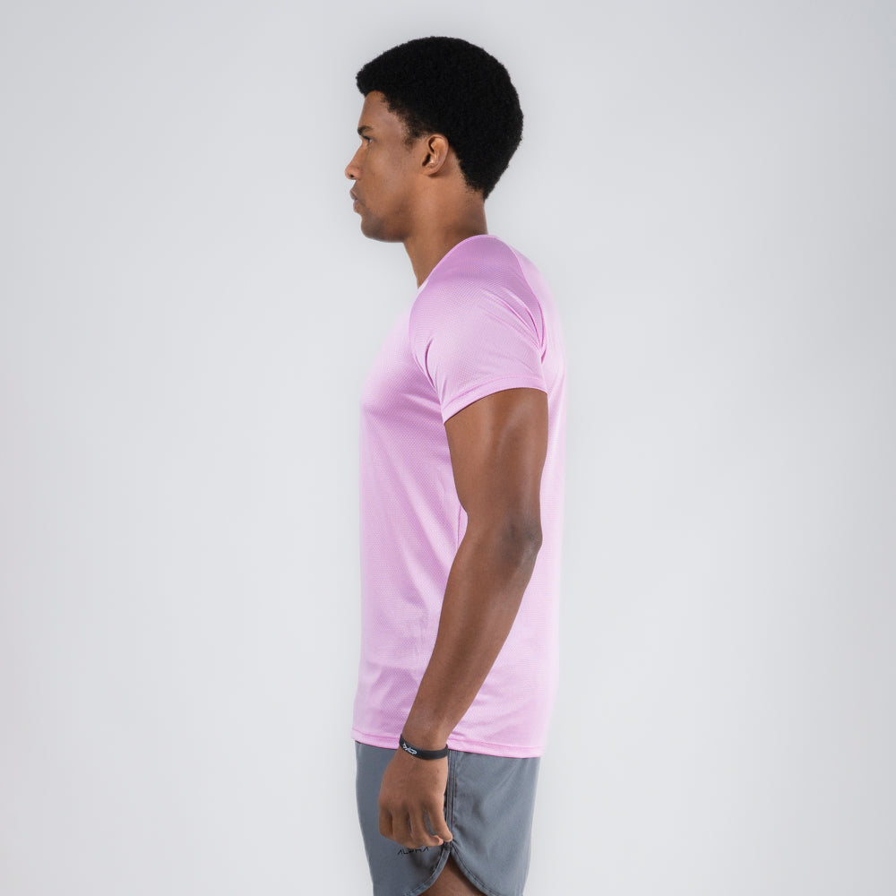 Camiseta Dry Fit Lobo Geométrico Rosa Pétala