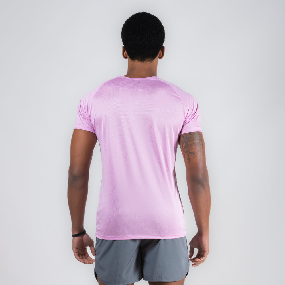 Camiseta Dry Fit Lobo Geométrico Rosa Pétala