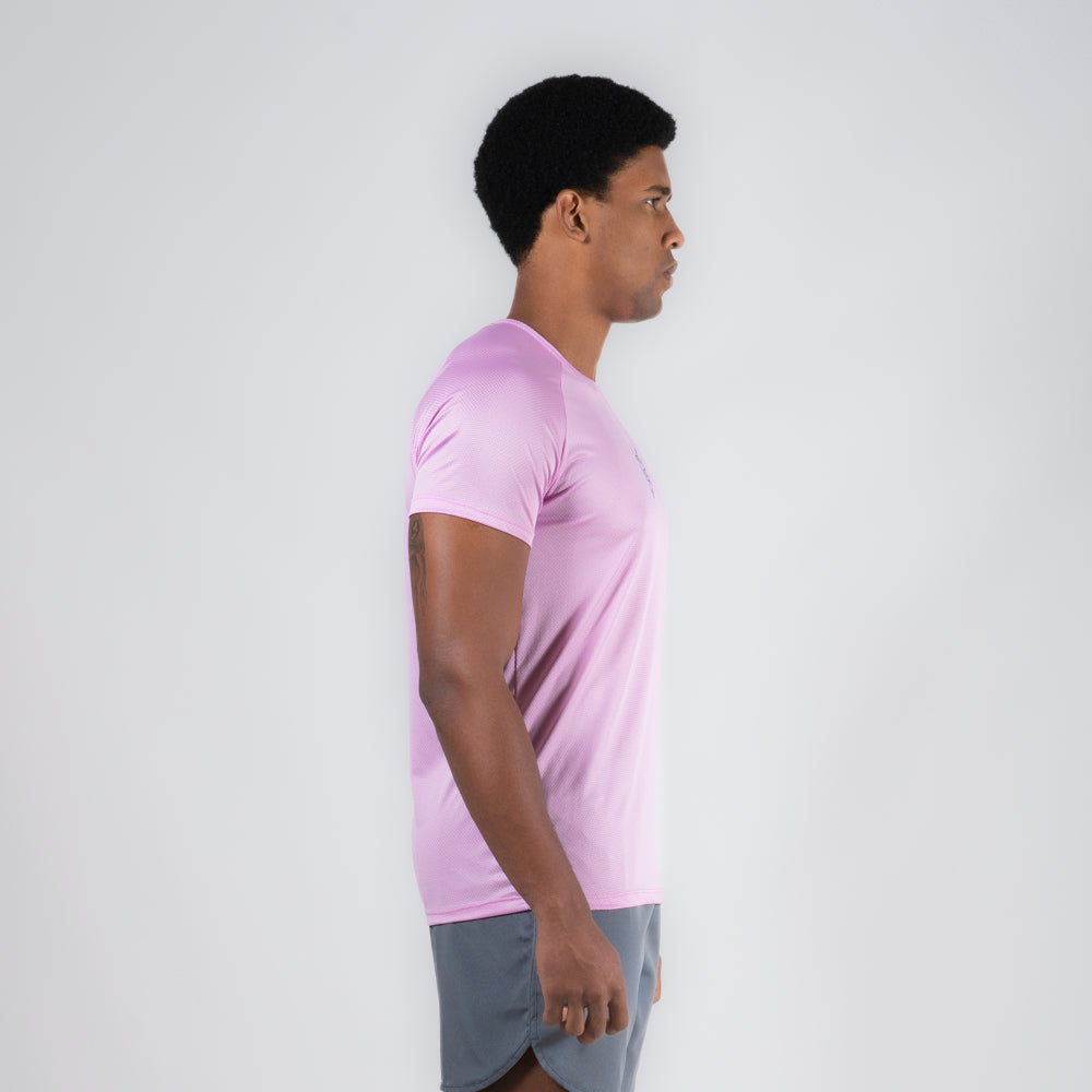 Camiseta Dry Fit Lobo Geométrico Rosa Pétala