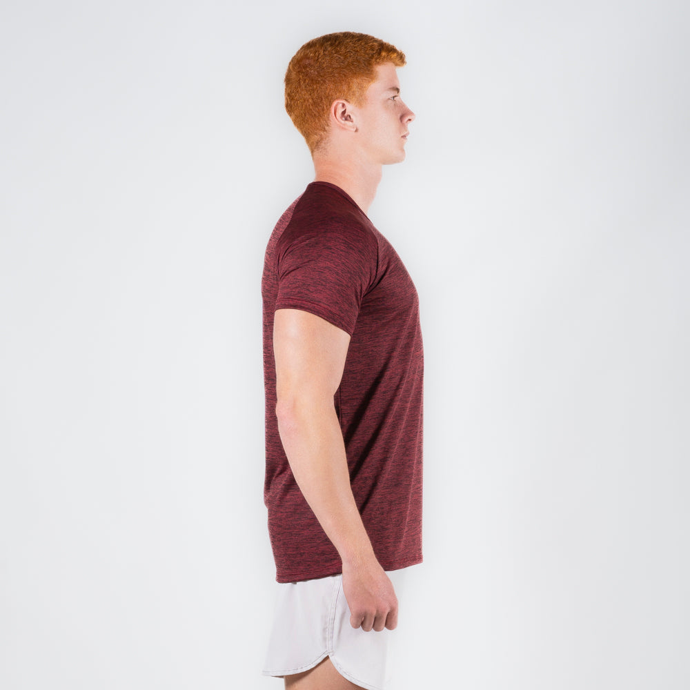 Camiseta Dry Fit Lupus Core Mescla Vinho