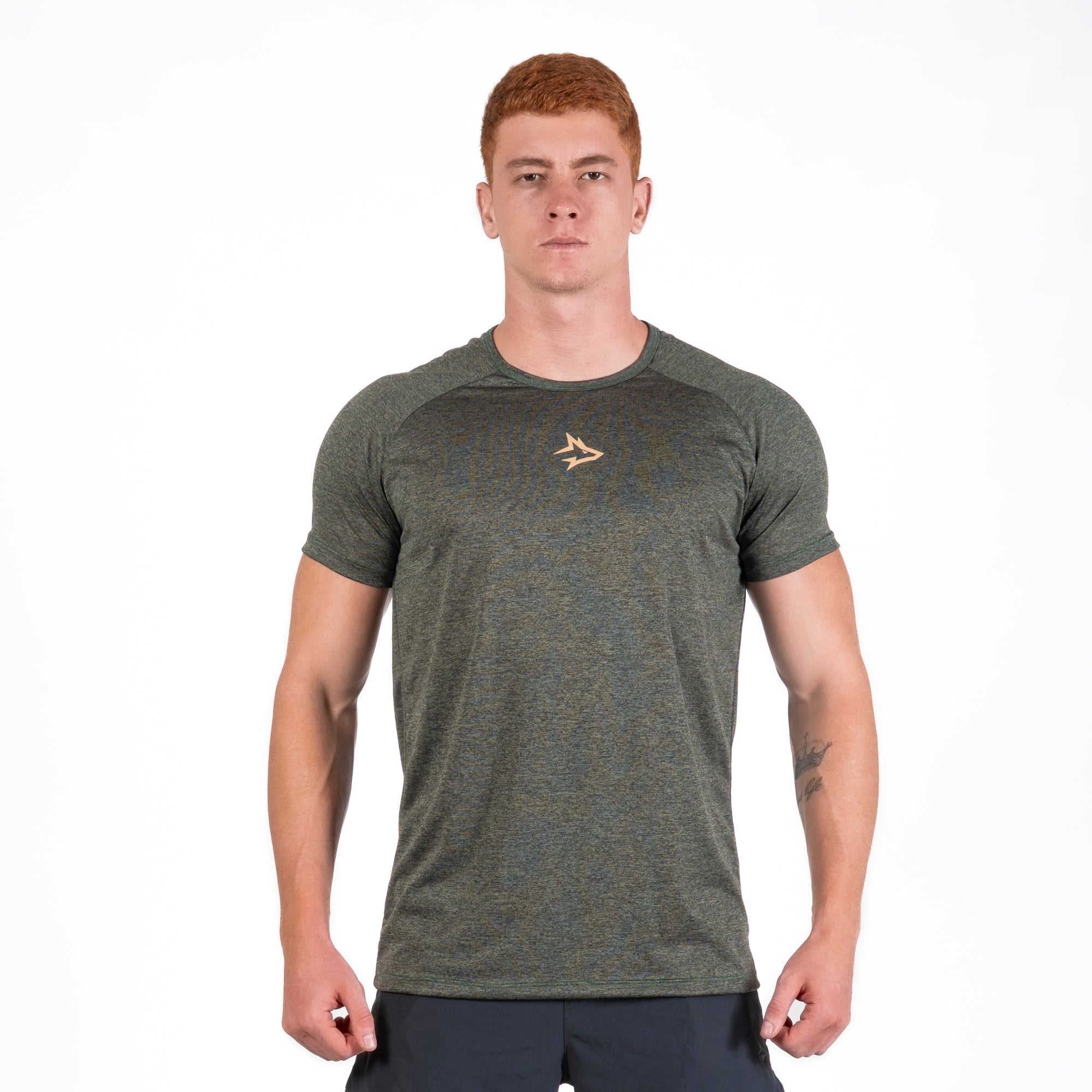 Camiseta Dry Fit Middle Lupus Mescla Verde