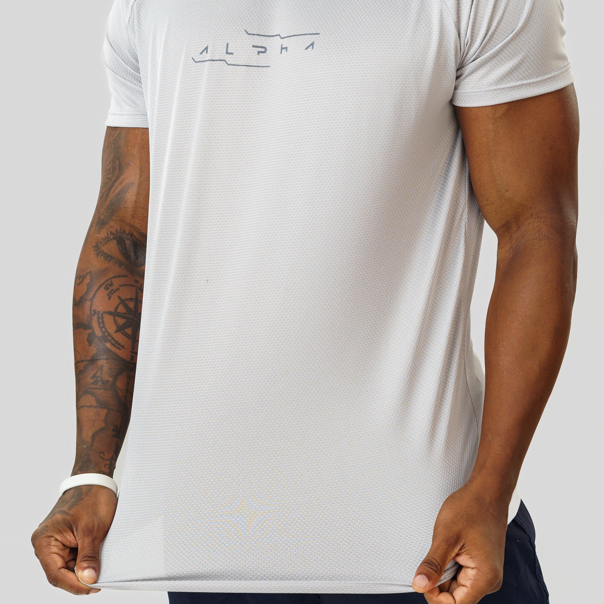 Camiseta Dry Fit Motion Cinza Névoa