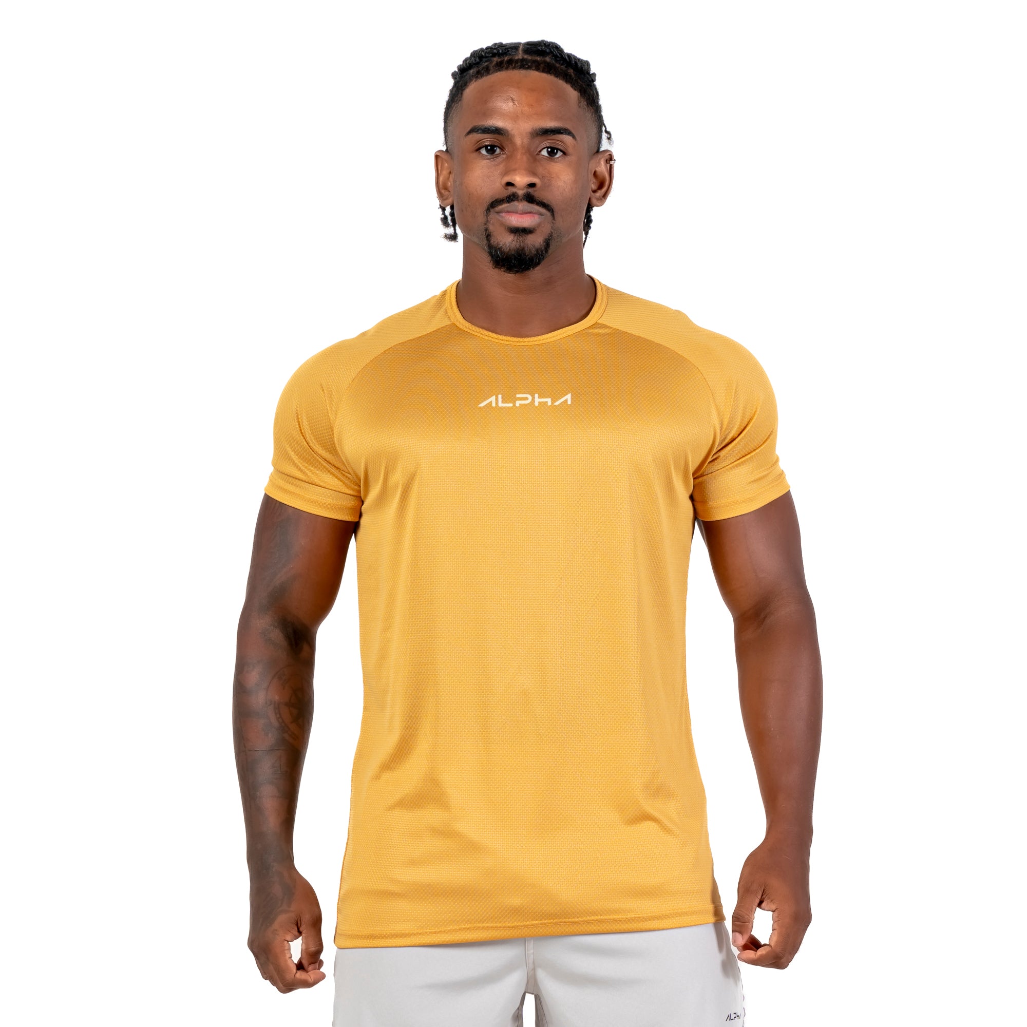Camiseta Dry Fit New Fluid Açafrão