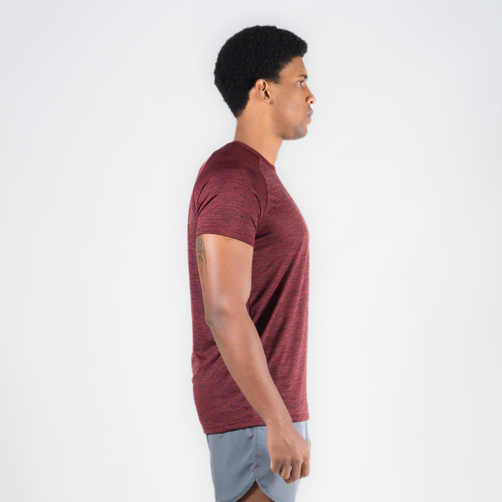 Camiseta Dry Fit New Lupus Mescla Vinho