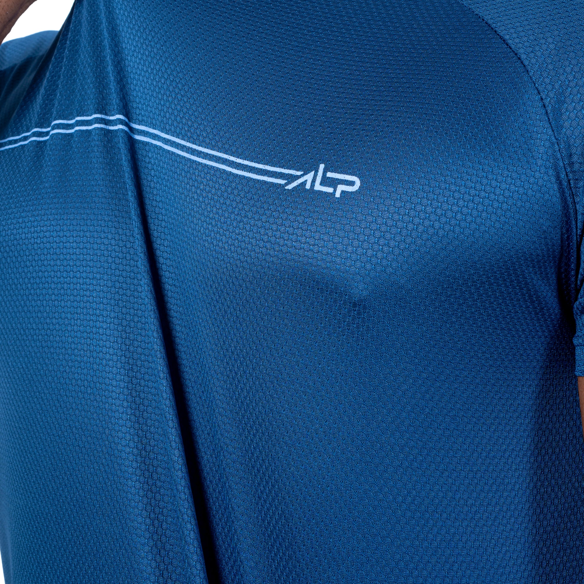 Camiseta Dry Fit Parallel Line Azul Egipcio