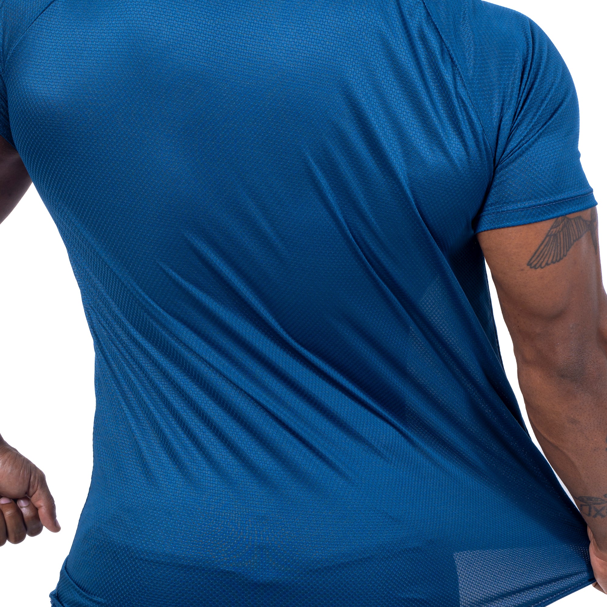 Camiseta Dry Fit Parallel Line Azul Egipcio