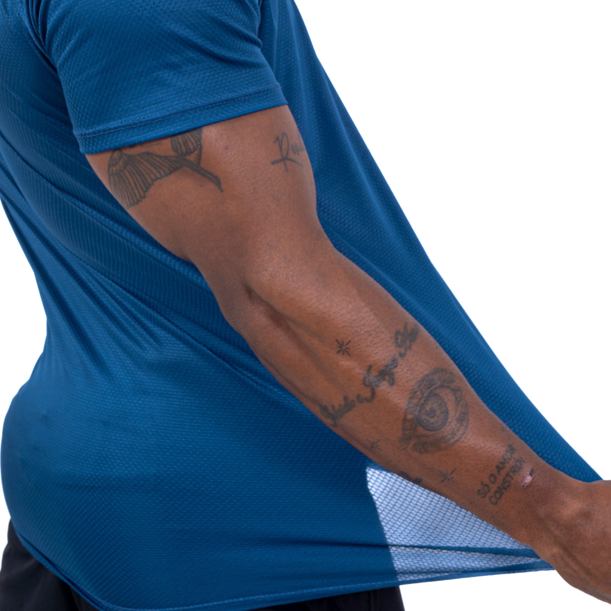 Camiseta Dry Fit Parallel Line Azul Egipcio