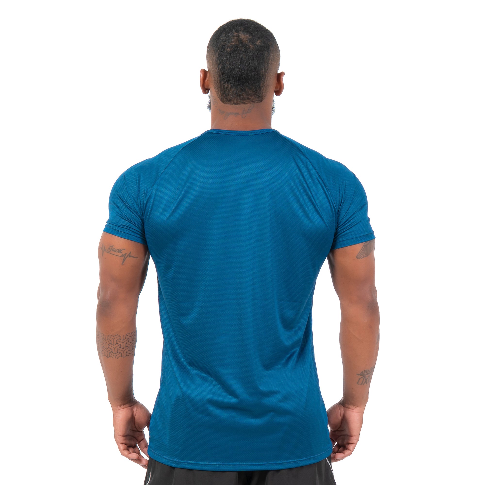 Camiseta Dry Fit Parallel Line Azul Egipcio
