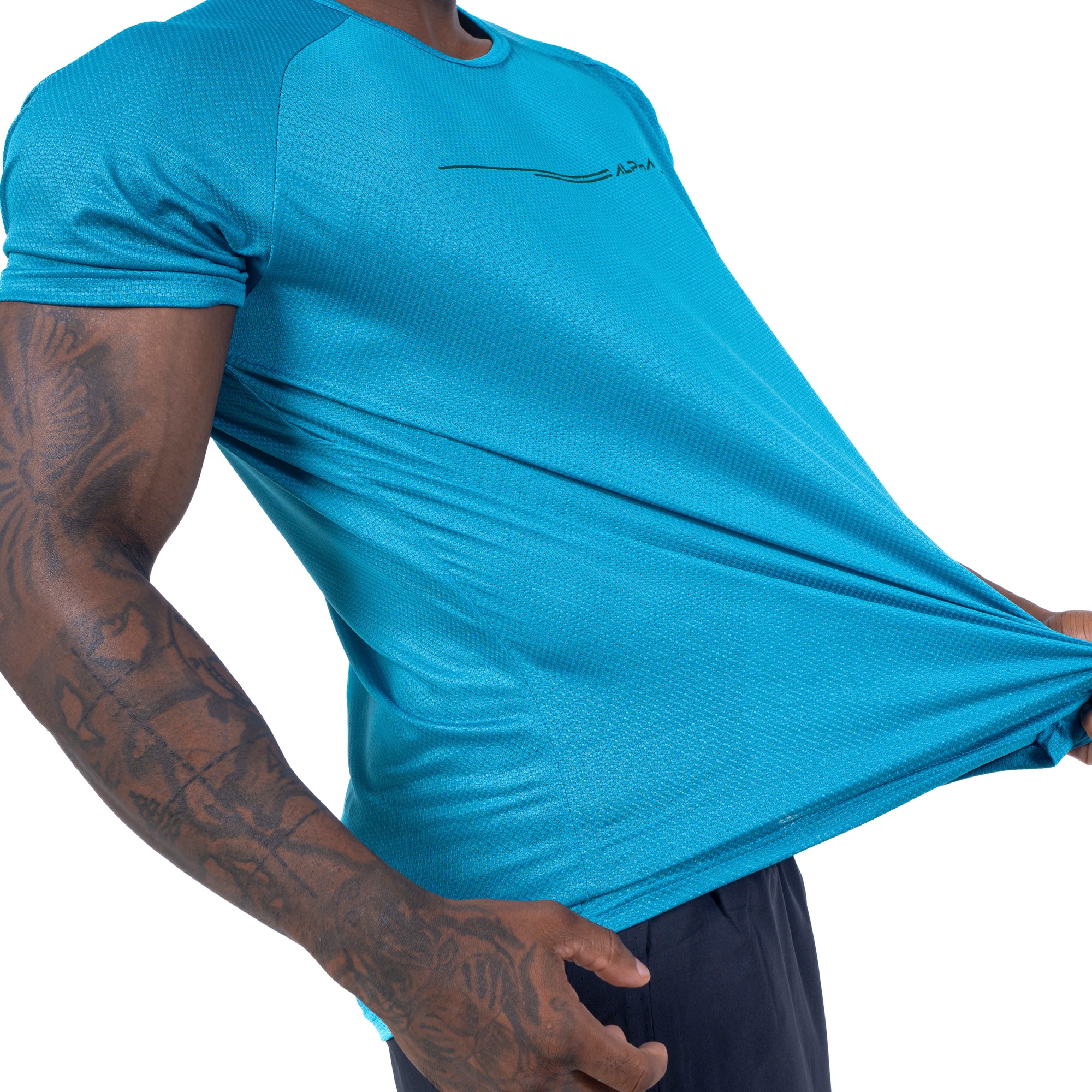 Camiseta Dry Fit Parallel Line Azul Safira