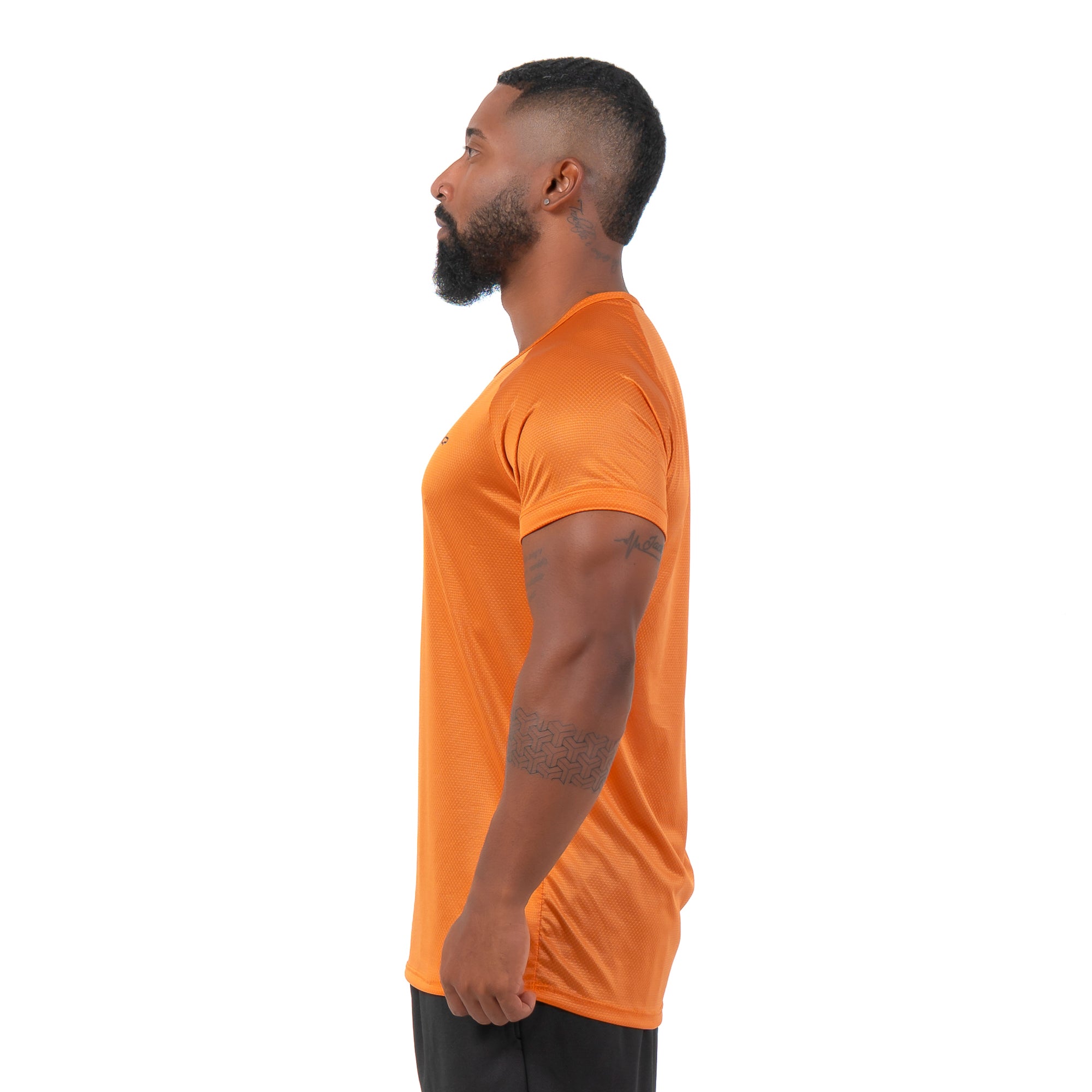 Camiseta Dry Fit Parallel Line Laranja Pêssego