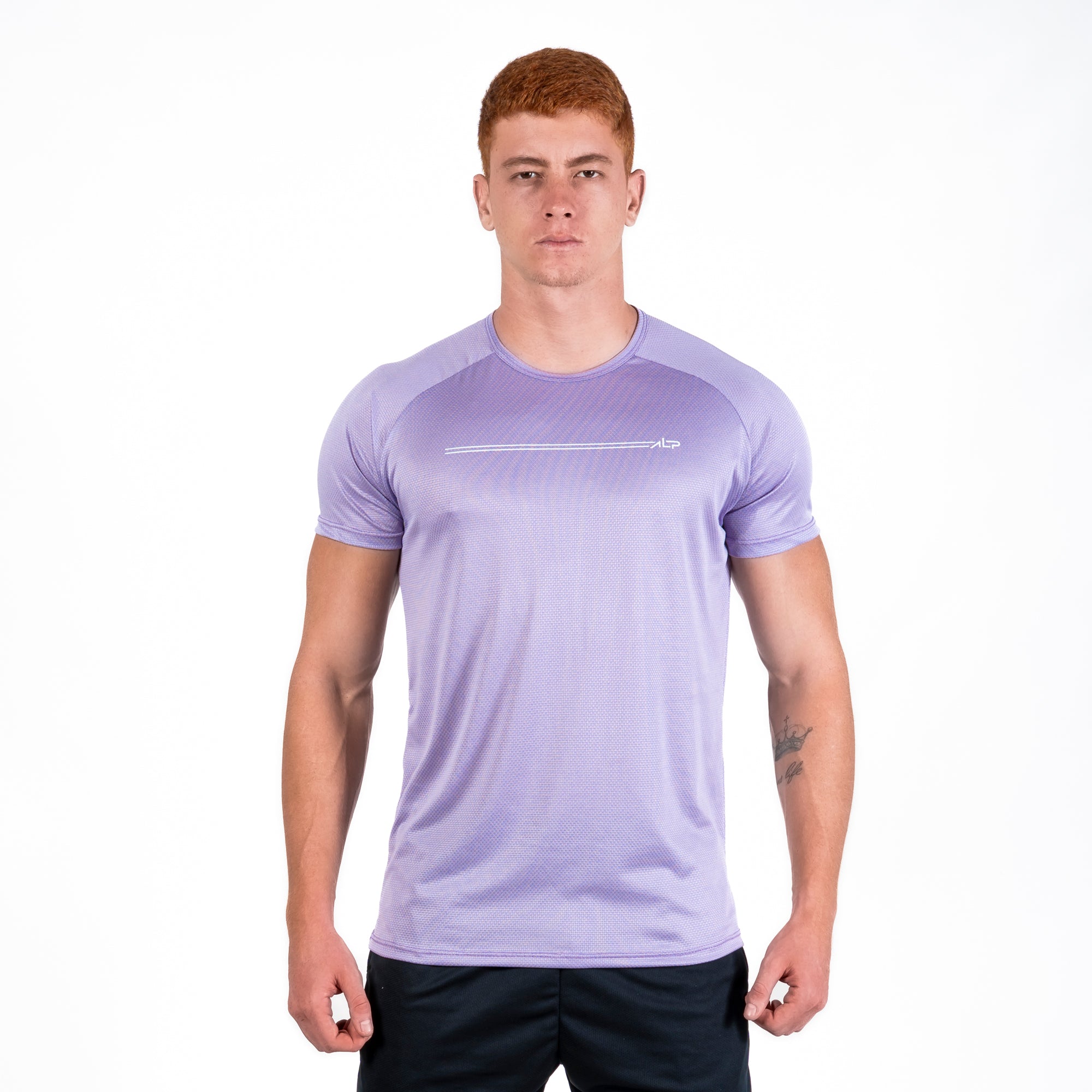 Camiseta Dry Fit Parallel Line Lilás Malva
