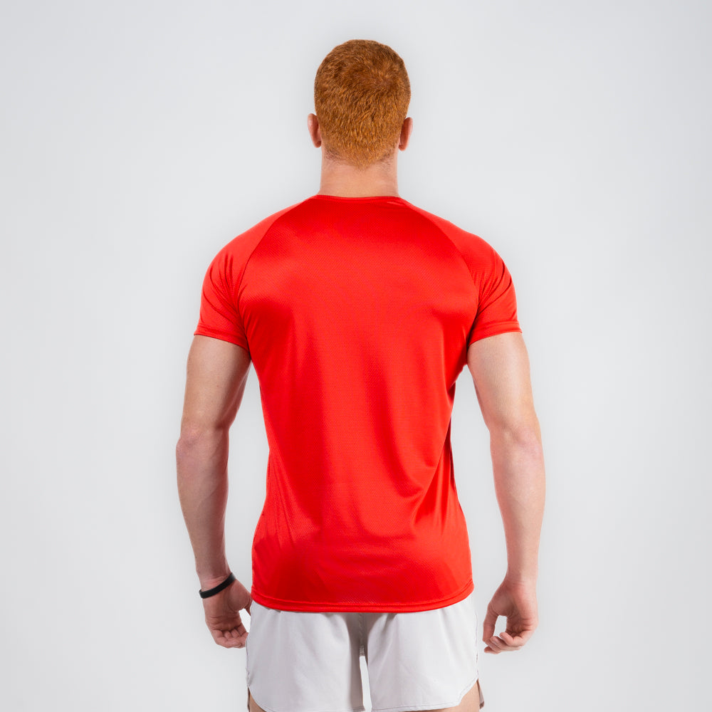 Camiseta Dry Fit Parallel Line Vermelho Acerola