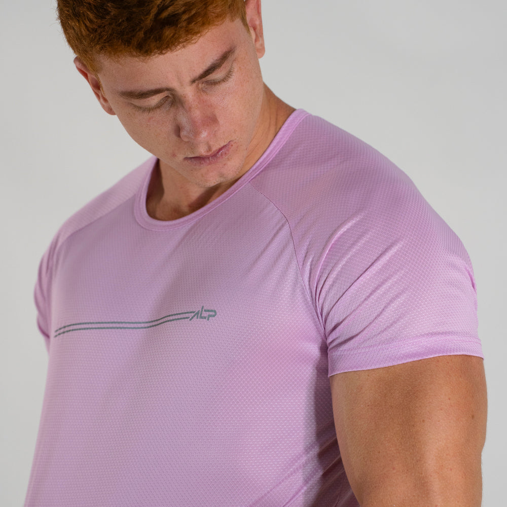 Camiseta Dry Fit Parallel Line Rosa Pétala