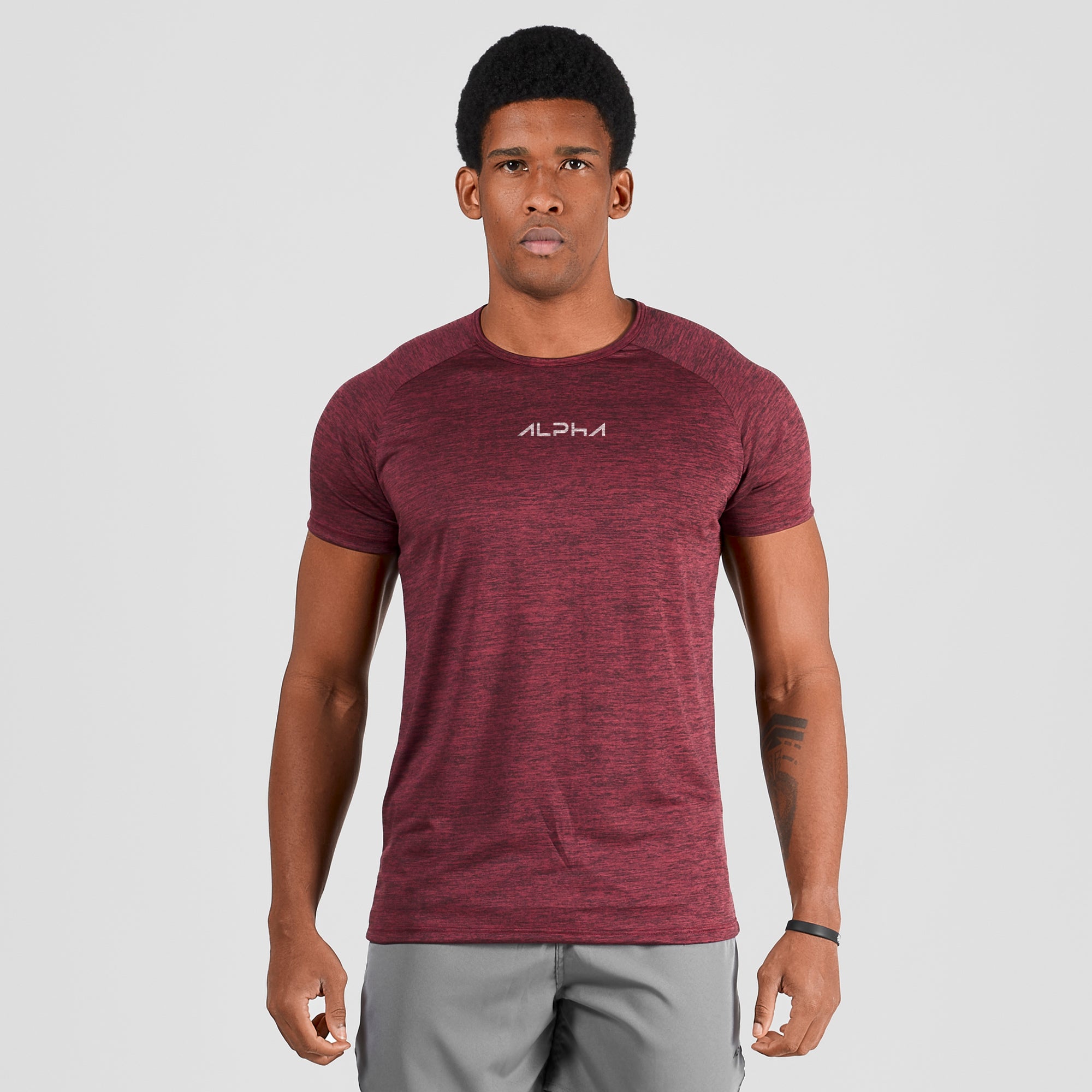 Camiseta Dry Fit New Fluid Mescla Vinho