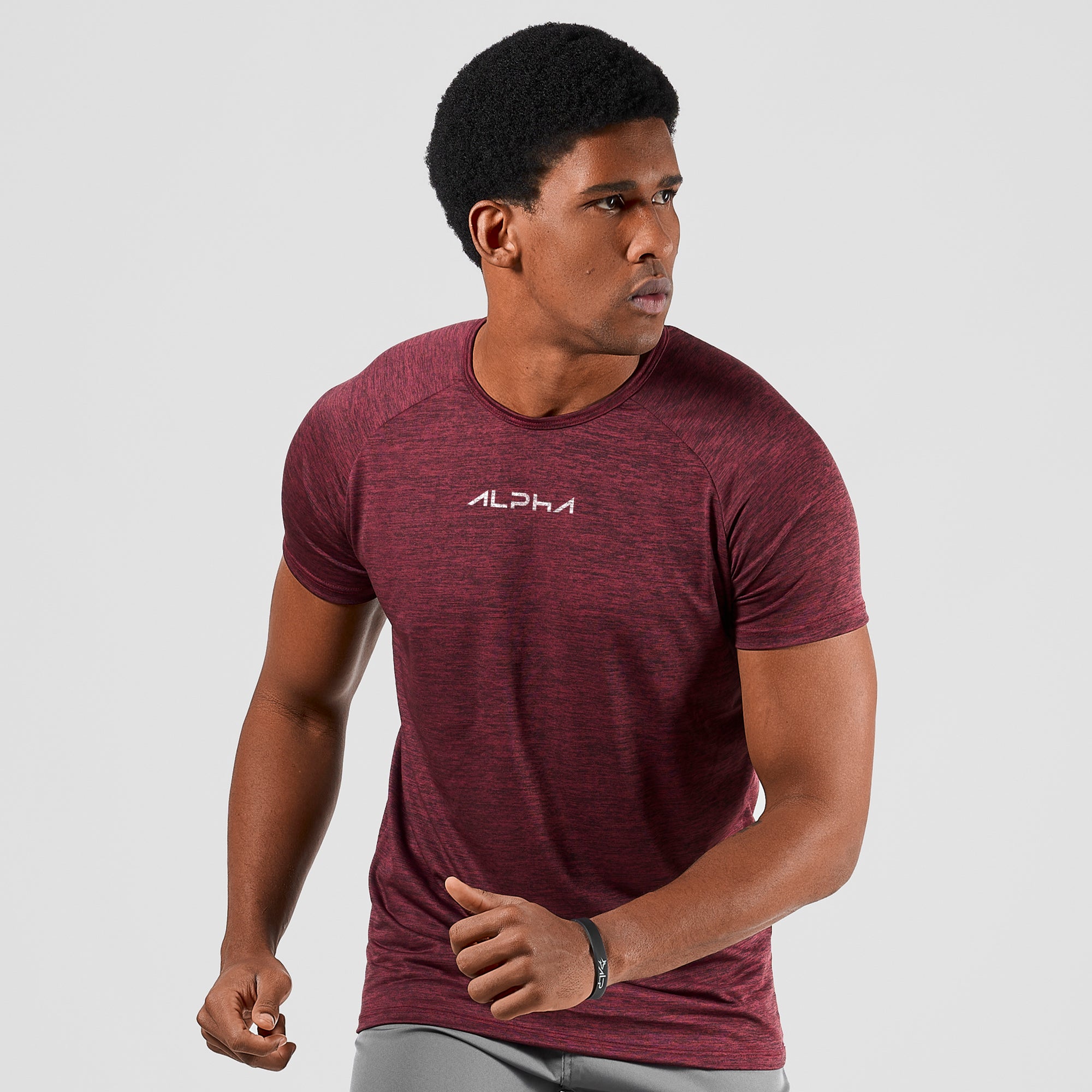 Camiseta Dry Fit New Fluid Mescla Vinho