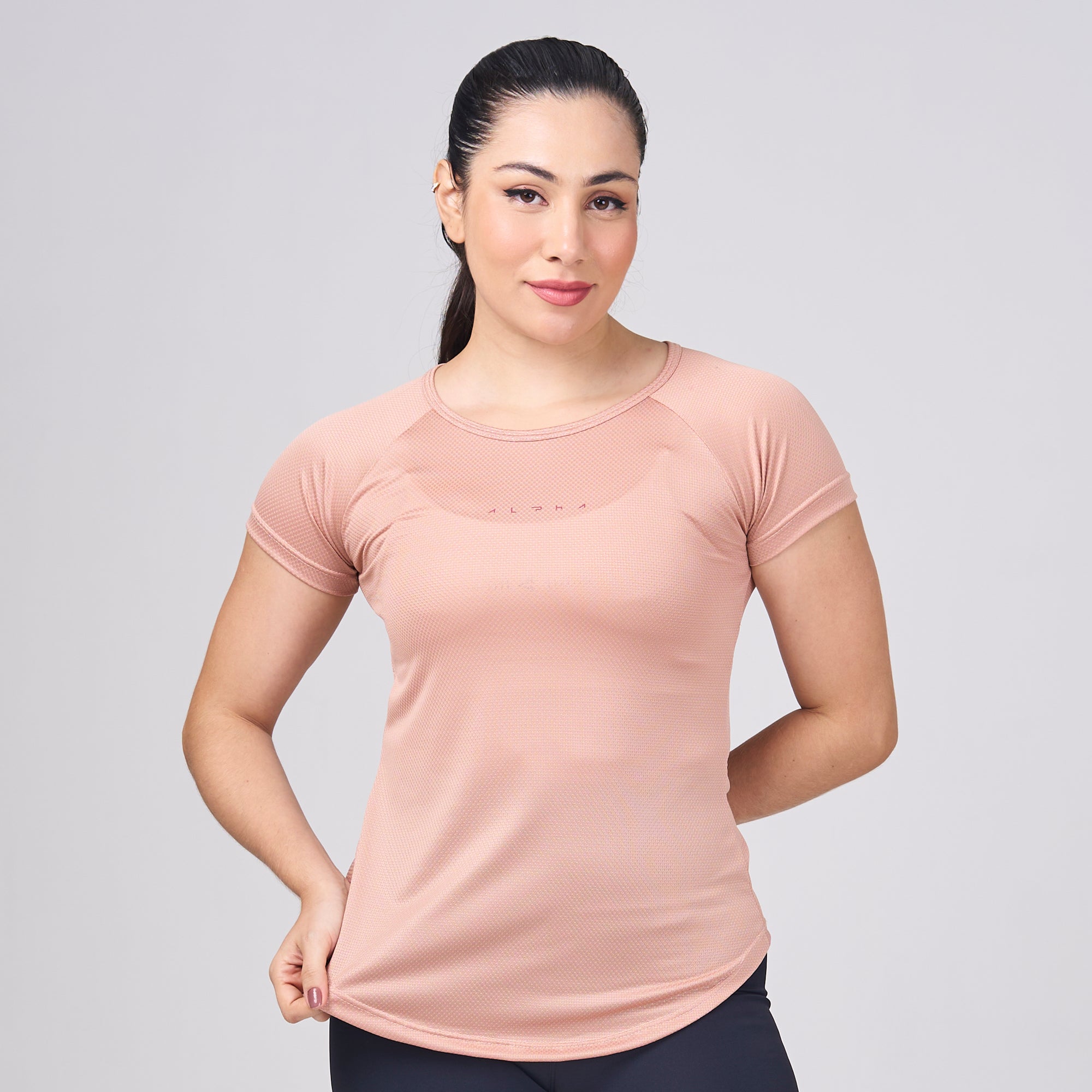 着せ替え服・アウトフィット hir0.to.maron Camiseta Feminina Dry Fit New Horizon Marrom Cappuccino – Alpha
