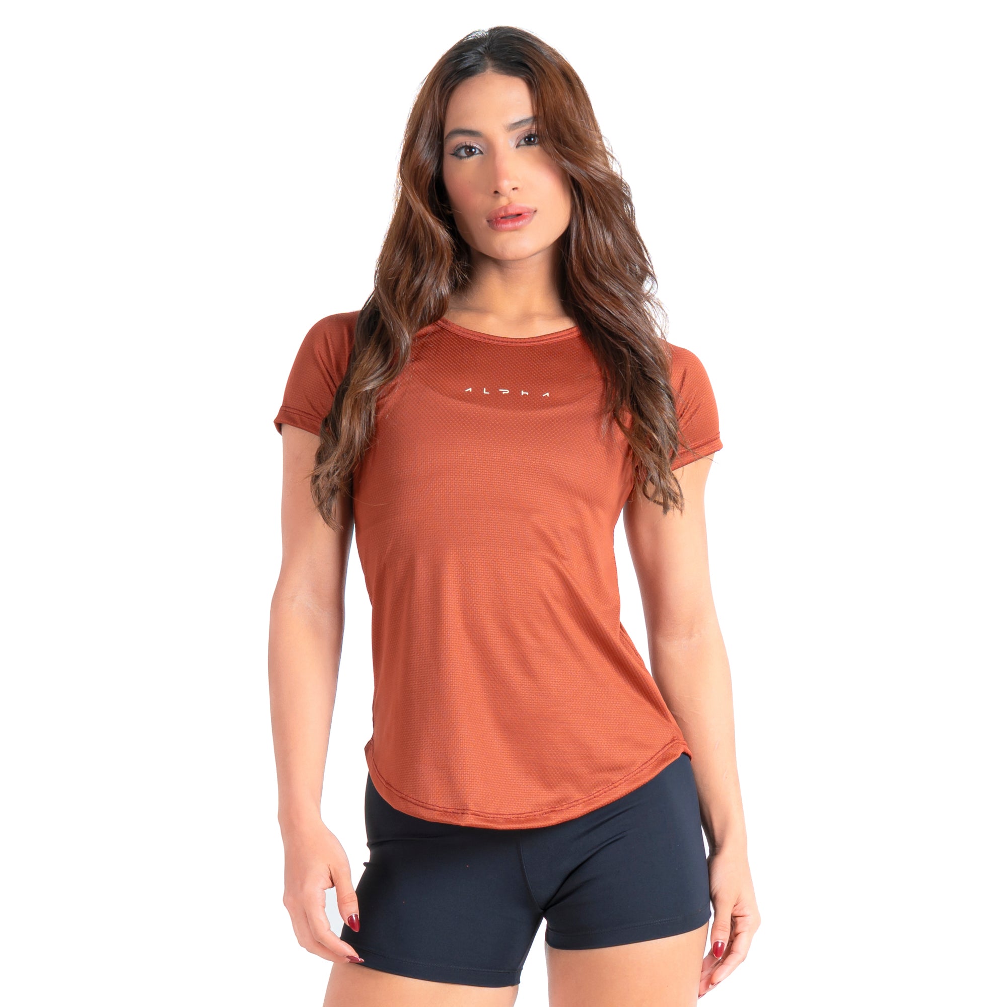 Camiseta Feminina Dry Fit New Horizon Terracota