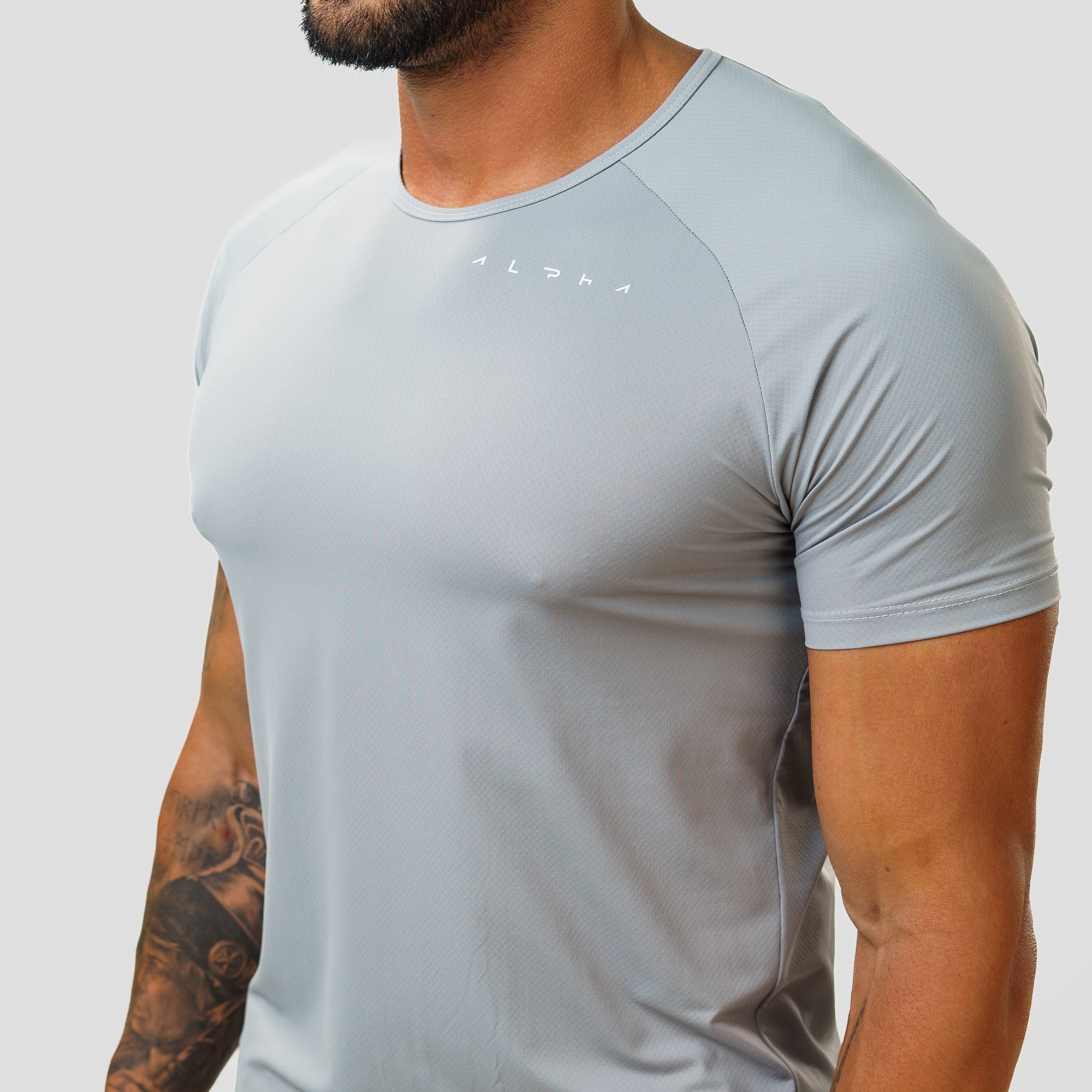 Camiseta Poliamida Horizon Flow Cinza Gelo