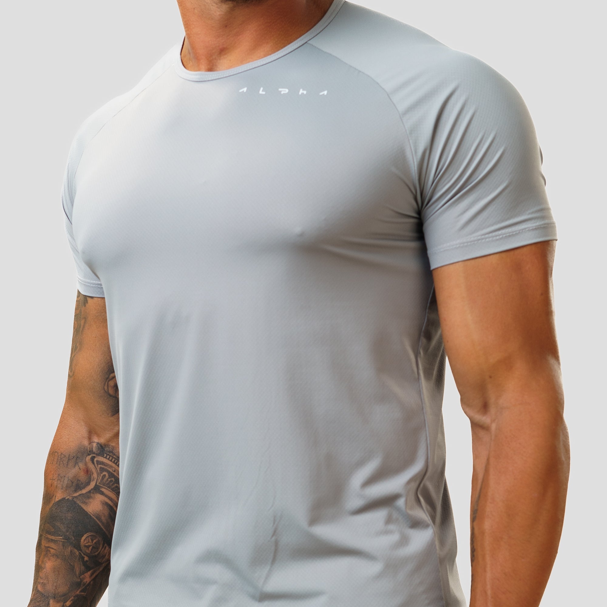 Camiseta Poliamida Horizon Flow Cinza Gelo