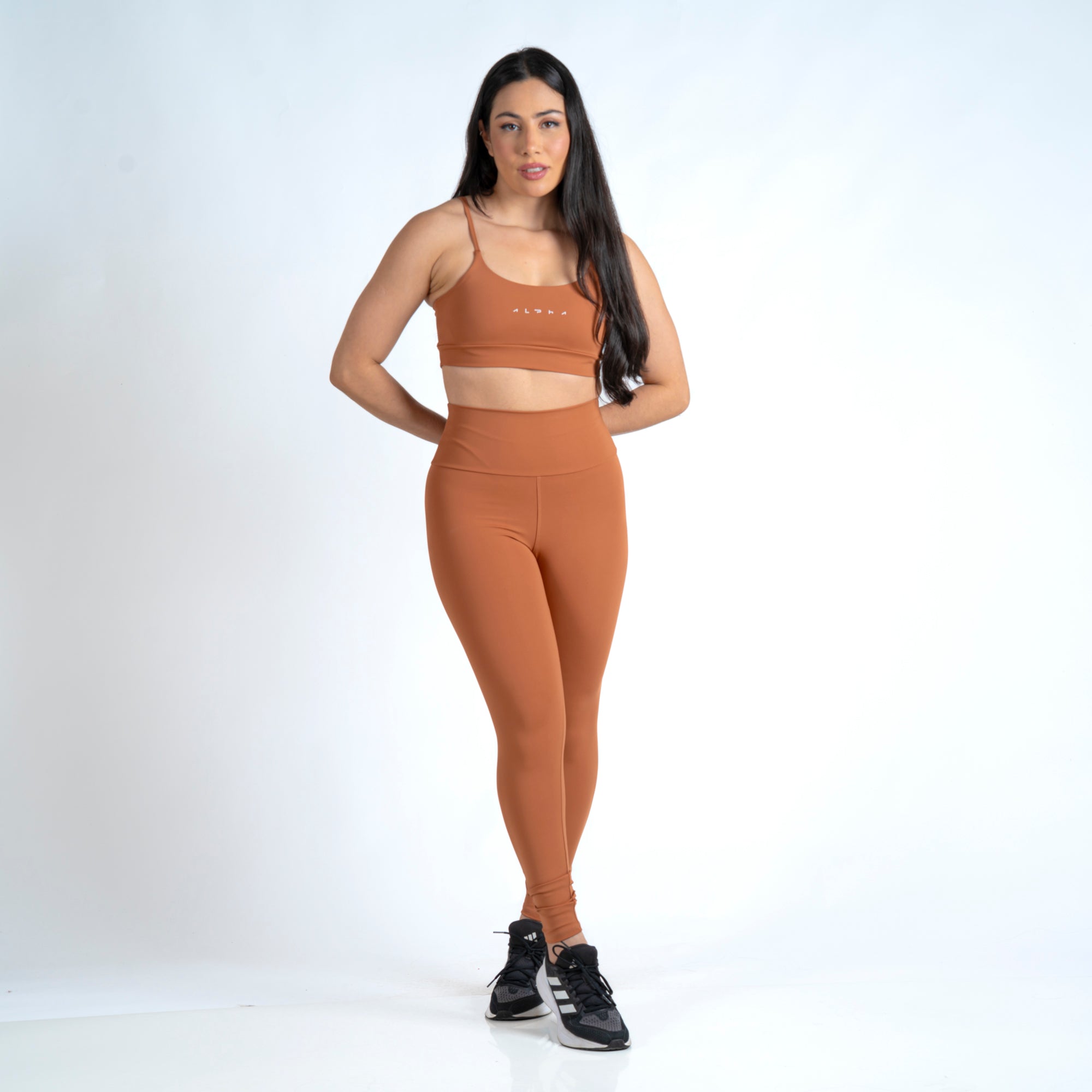 Conjunto Basic Feminino Top e Calça - New Horizon Cappuccino