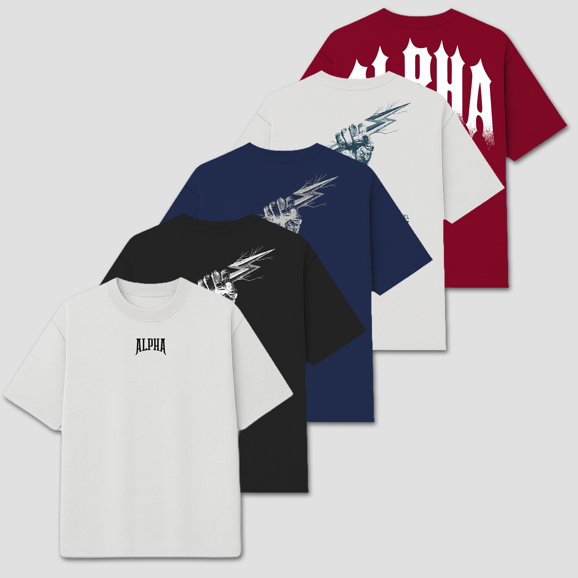 Kit 5 Camisetas Oversized Arm & Style