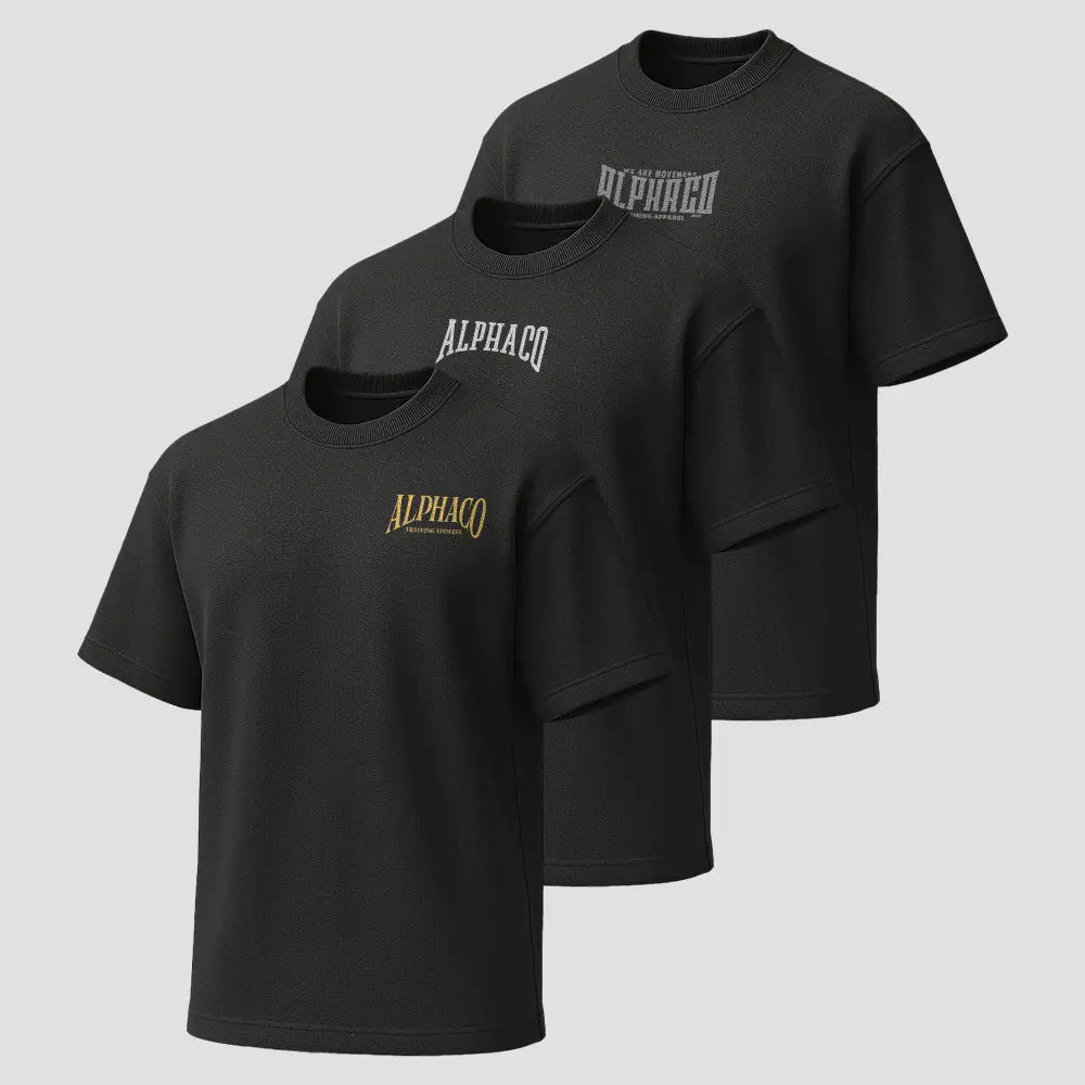 Kit 3 Oversized All Black