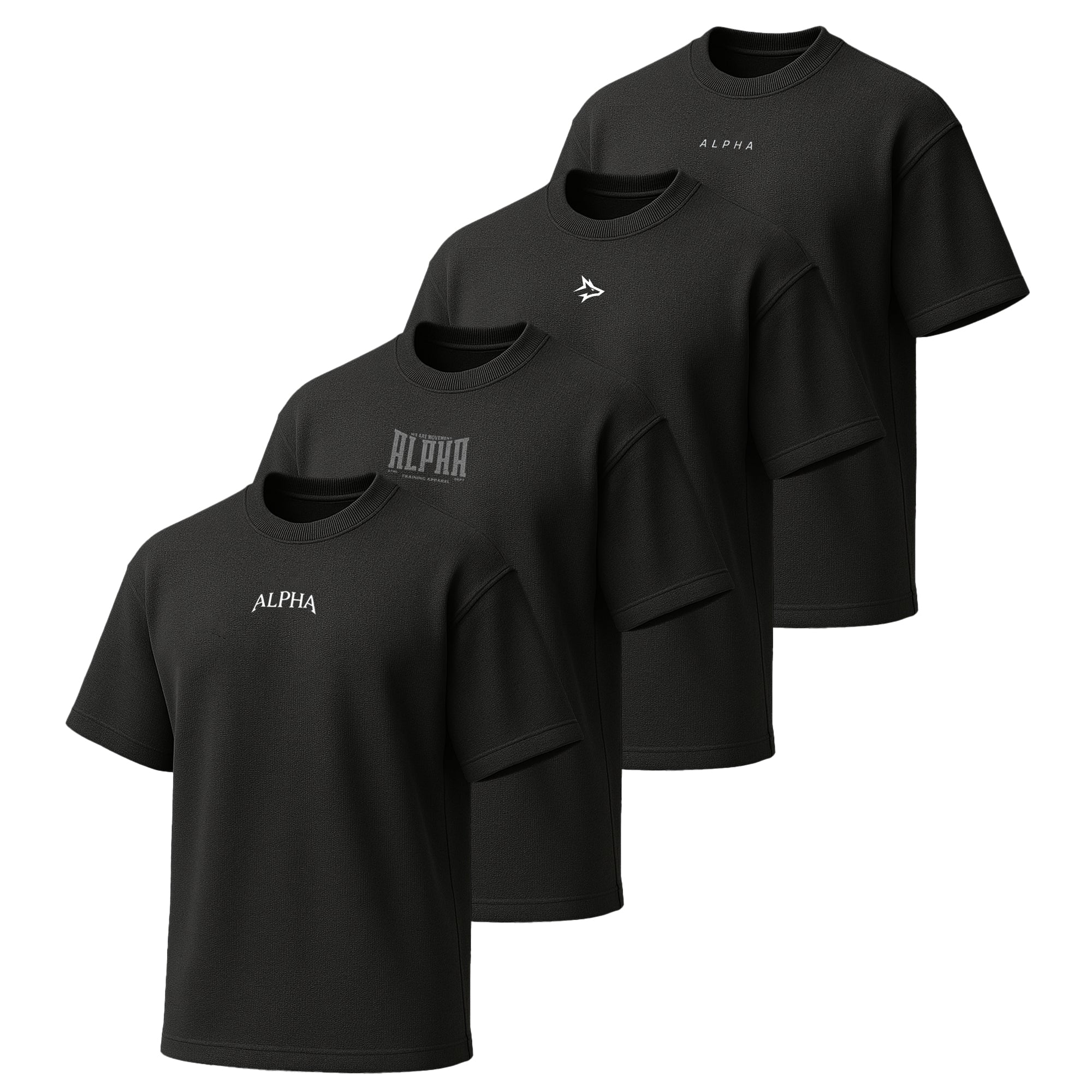 Kit 4 Camisetas Oversized Essenciais