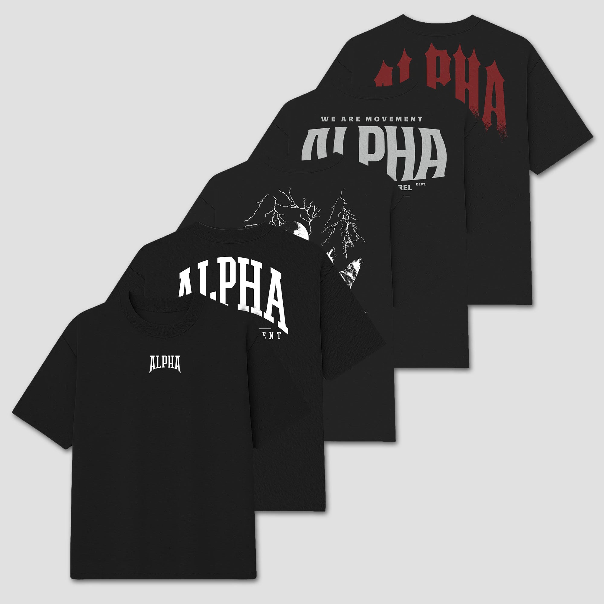 Kit 5 Camisetas Oversized Masculina